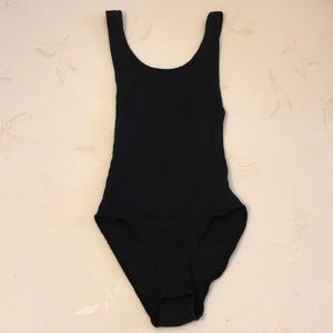 Rib knit body con with low back